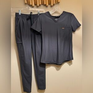 Bundle Deal: Charcoal CHEROKEE Scrubs Shirt and Pants Set